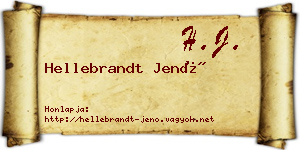 Hellebrandt Jenő névjegykártya