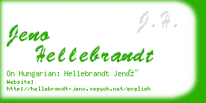 jeno hellebrandt business card